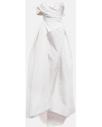 Vivienne Westwood Bridal Freyja One-shoulder Silk Gown - White