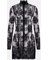 Dolce & Gabbana - Cord Floral Lace Minidress - Lyst