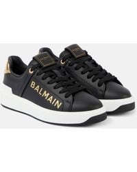 Balmain - B-court Leather Sneakers - Lyst