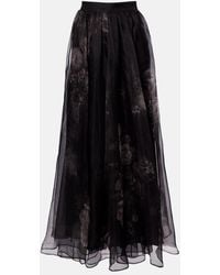 Zimmermann - Hypnotic Floral Silk Organza Maxi Skirt - Lyst