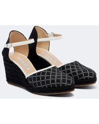 Manolo Blahnik - Espadrahi Raffia-Effect Espadrille Wedges - Lyst