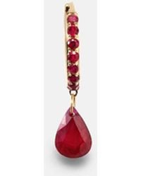 PERSÉE - Piercing 18Kt Single Earring With Ruby - Lyst