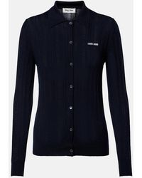 Miu Miu - Open-Knit Cashmere Cardigan - Lyst