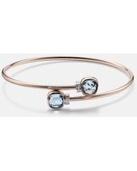 Pomellato - Nudo 18Kt Bangle With Diamonds And Topaz - Lyst