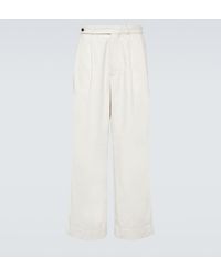 Bode - Skunk Tail Cotton Wide-Leg Pants - Lyst