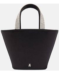 AMINA MUADDI - Rih Embellished Satin Bucket Bag - Lyst