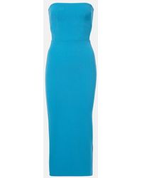 Alex Perry - Strapless Midi Dress - Lyst