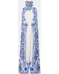 CAMILLA - Floral Crystal-Embellished Silk Jumpsuit - Lyst