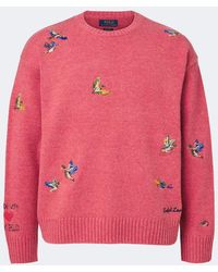 Polo Ralph Lauren - Embroidered Wool And Alpaca Sweater - Lyst