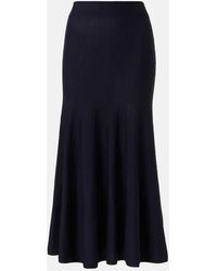 KHAITE - Falda Midi Mayu De Lana - Lyst