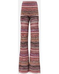 Missoni - Zigzag Striped Lame Flared Pants - Lyst