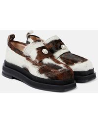 Simone Rocha - Heart Toe Calf Hair Platform Loafers - Lyst