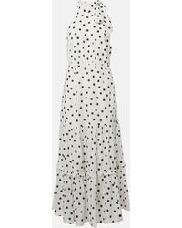 RIXO London - Polka-Dot Cotton Maxi Dress - Lyst