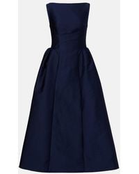 Roland Mouret - Taffeta Midi Dress - Lyst