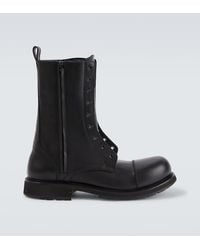 Balenciaga - Truck Leather Combat Boots - Lyst
