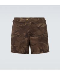 Tom Ford - Camouflage Swim Trunks - Lyst