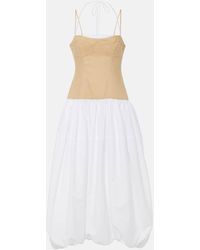 Jonathan Simkhai - Pfeiffer Cotton And Linen-Blend Midi Dress - Lyst