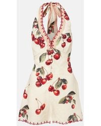 CAMILLA - Notes From The Road Printed Linen Romper - Lyst
