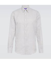 Ralph Lauren Purple Label - Camicia in cotone a quadri - Lyst