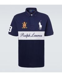 Polo Ralph Lauren - Logo Embroidered Cotton Pique Polo Shirt - Lyst