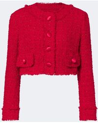 Dolce & Gabbana - Cropped Cotton-Blend Tweed Jacket - Lyst