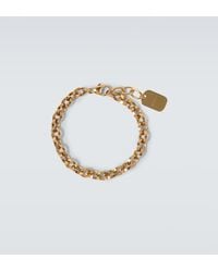 Saint Laurent - Bracciale A Catena Con Logo - Lyst