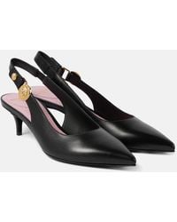 Balmain - Slingback-Pumps Medusa '95 Aus Leder - Lyst