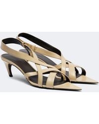 KHAITE - Sadie Leather Slingback Sandals - Lyst