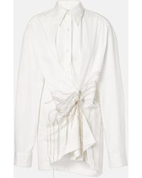 Dries Van Noten - Hemd Aus Baumwolle Mit Kristallen - Lyst