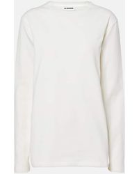 Jil Sander - Longsleeve Aus Baumwoll-Jersey - Lyst