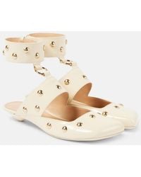 Chloé - Studded Leather Ballet Flats - Lyst