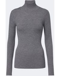 Victoria Beckham - Ribbed-Knit Wool-Blend Sweater - Lyst