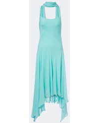 De La Vali - Komi Asymmetric Georgette Midi Dress - Lyst