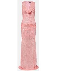 David Koma - Sequined Draped Gown - Lyst