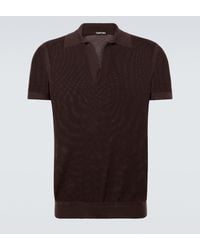 Tom Ford - Semi-Sheer Cotton And Silk Polo Shirt - Lyst