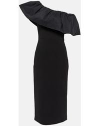 Rebecca Vallance - After Hours One-shoulder Crepe Midi Dress - Lyst