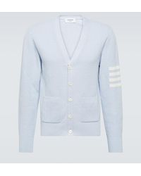 Thom Browne - 4-bar Linen And Cotton Cardigan - Lyst