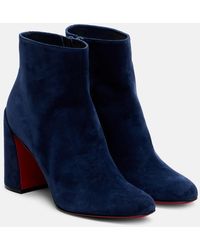 Christian Louboutin - Turela 85 Suede Ankle Boots - Lyst