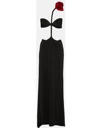 Magda Butrym - Floral-applique Jersey Gown - Lyst
