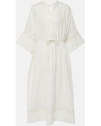 Yves Salomon - Belted Cotton-Blend Maxi Dress - Lyst
