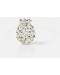 PERSÉE - Floating 18kt White Gold Ring With Diamond - Lyst