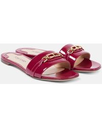 Tom Ford - Whitney Stadium T Patent Leather Slides - Lyst