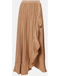 Zimmermann - Aster Pointelle Lame Maxi Skirt - Lyst