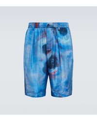 Marni - Printed Silk Shorts - Lyst