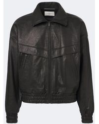 Saint Laurent - Leather Blouson Jacket - Lyst