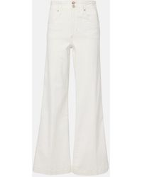 FRAME - The Seamed Wide High-Rise Pants - Lyst