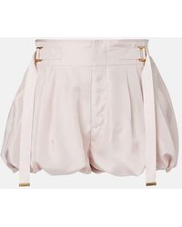Chloé - Cotton Gabardine Shorts - Lyst