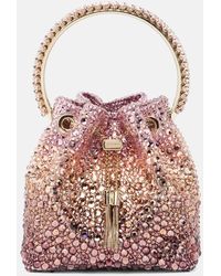 Jimmy Choo - Bon Bon Micro Embellished Bucket Bag - Lyst
