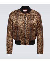 Dries Van Noten - Leopard-print Satin Varsity Jacket - Lyst