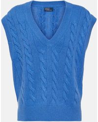 Polo Ralph Lauren - Cable-knit Wool And Cashmere Vest - Lyst